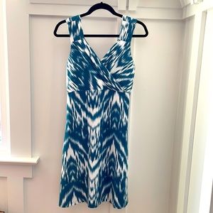 Aventura (Title Nine) Dress, Blue/white, size M